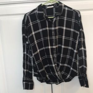 Maurices Black and White Shirt